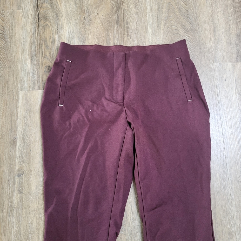 Alfani Women's Boot Cut Pants in Burgundy - Picture 2 of 7